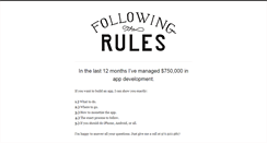 Desktop Screenshot of followingtherules.com