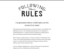 Tablet Screenshot of followingtherules.com